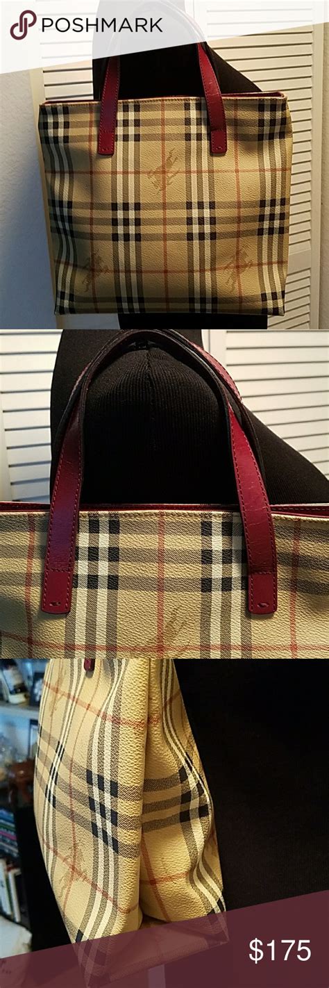 what does the lining of a burberry bag look like|Burberry small tote bag.